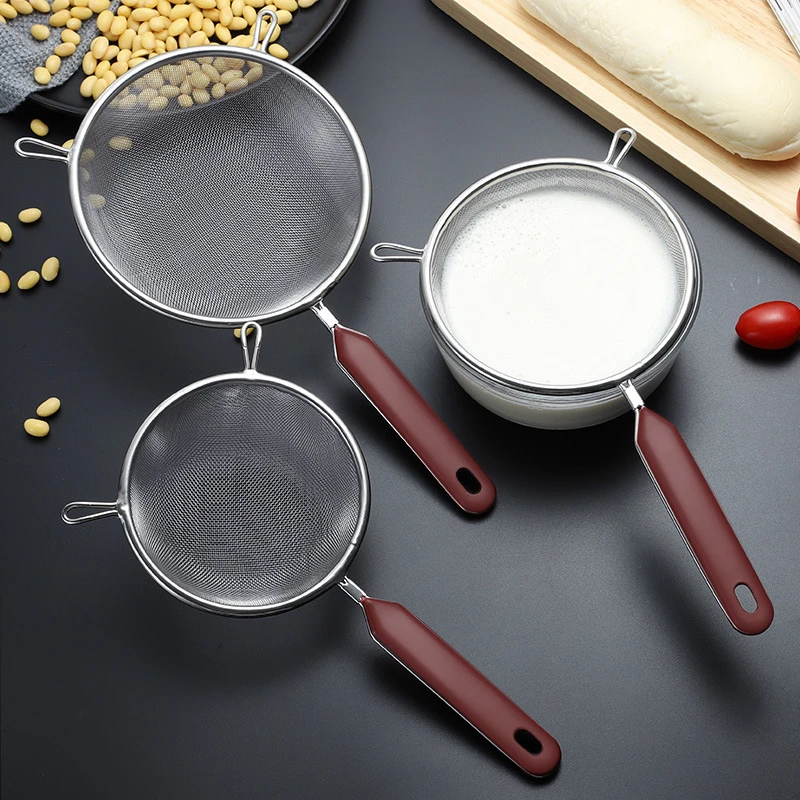 304不锈钢过滤网加厚油炸漏勺网筛子家用芝麻网漏大号果汁过滤网