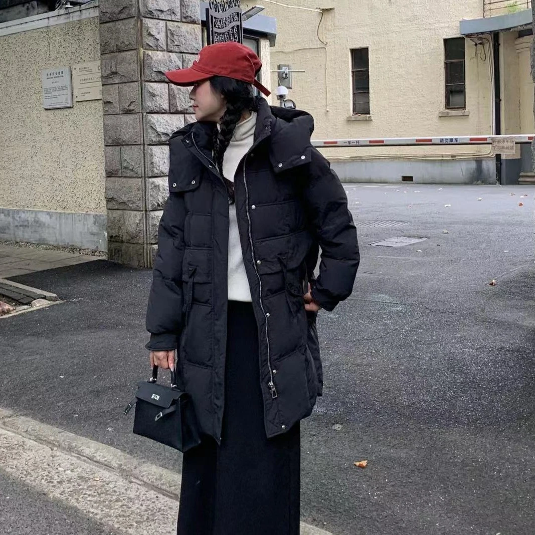 无印心匠鸭绒~ 中长款连帽! 宽松加厚 冬季Y15579-1