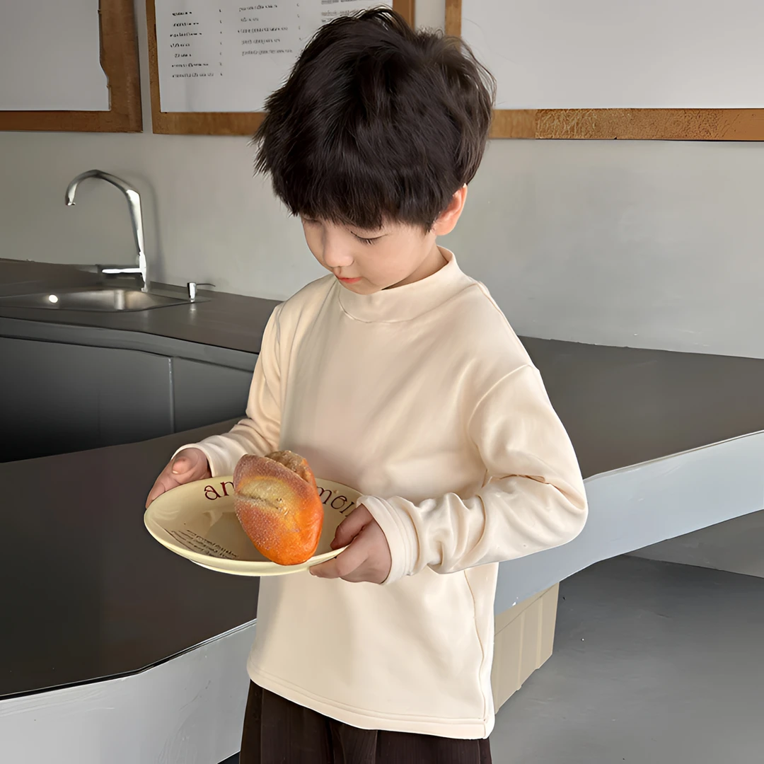 德绒儿童衣服长袖打底衫内搭T恤男童秋冬季宝宝小男孩童装半高领