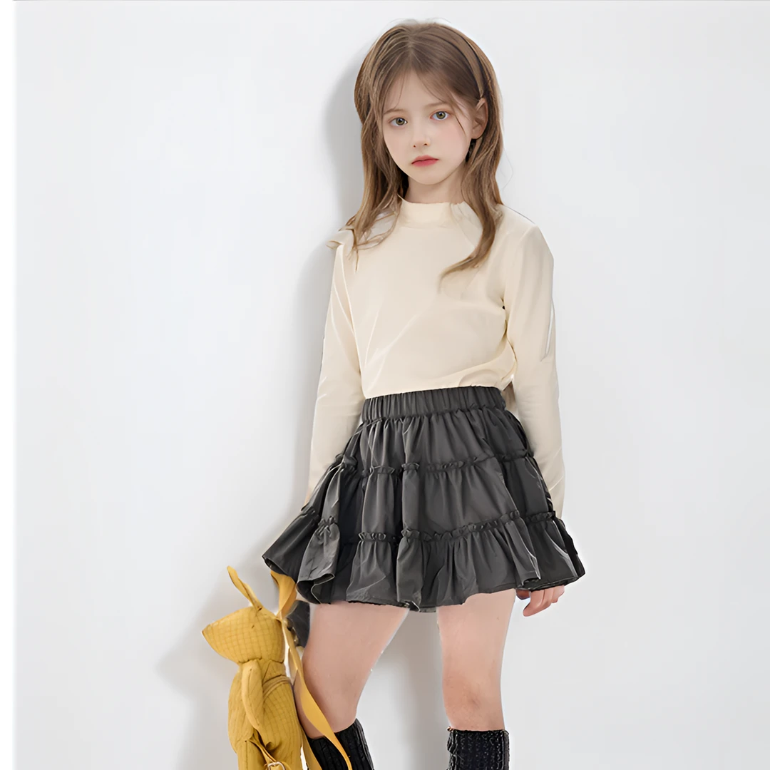 德绒保暖小女孩打底衫内搭儿童上衣秋冬长袖T恤半高领宝宝打底衣