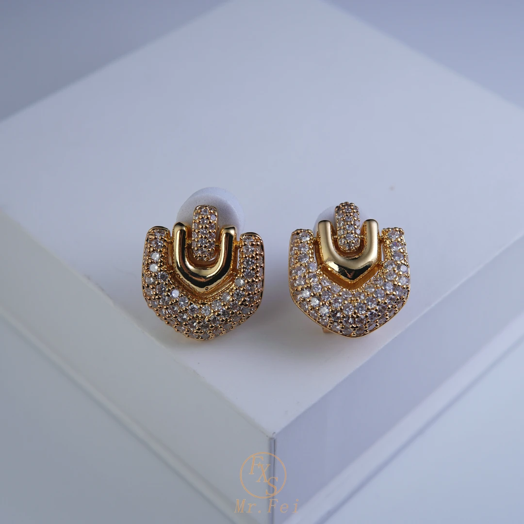 铜合金耳饰 中古Vintage爱心系列耳饰~9601