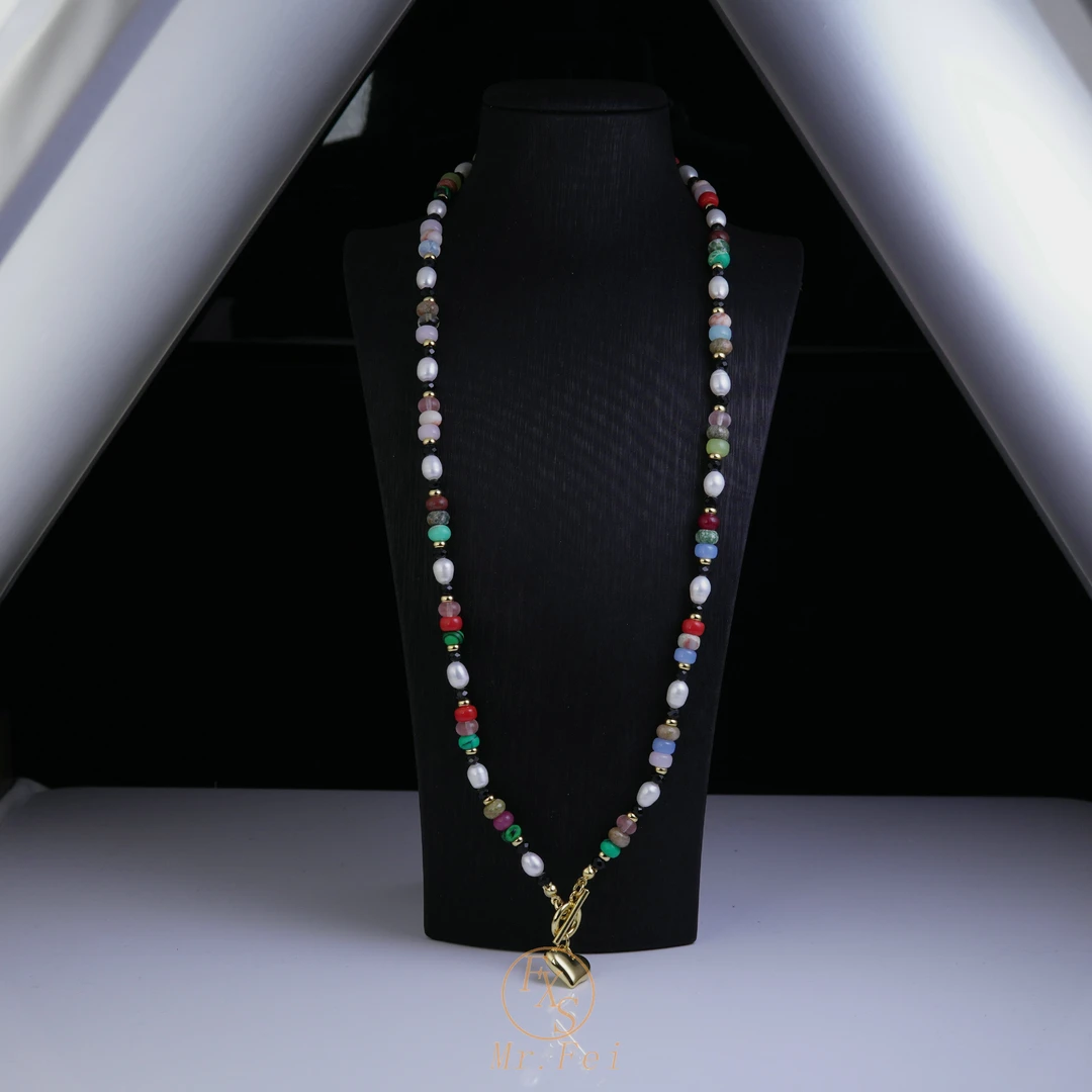 溯源好物设计师款爱心项链~8236（链长60cm误差±2cm）