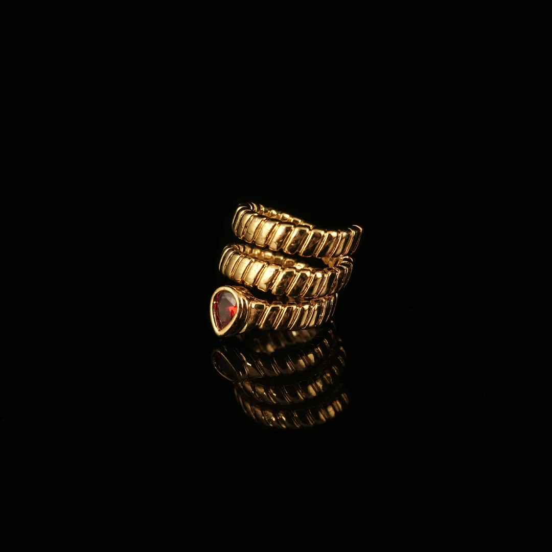 铜合金戒指 溯源好物中古Vintage复古蛇戒指~9369