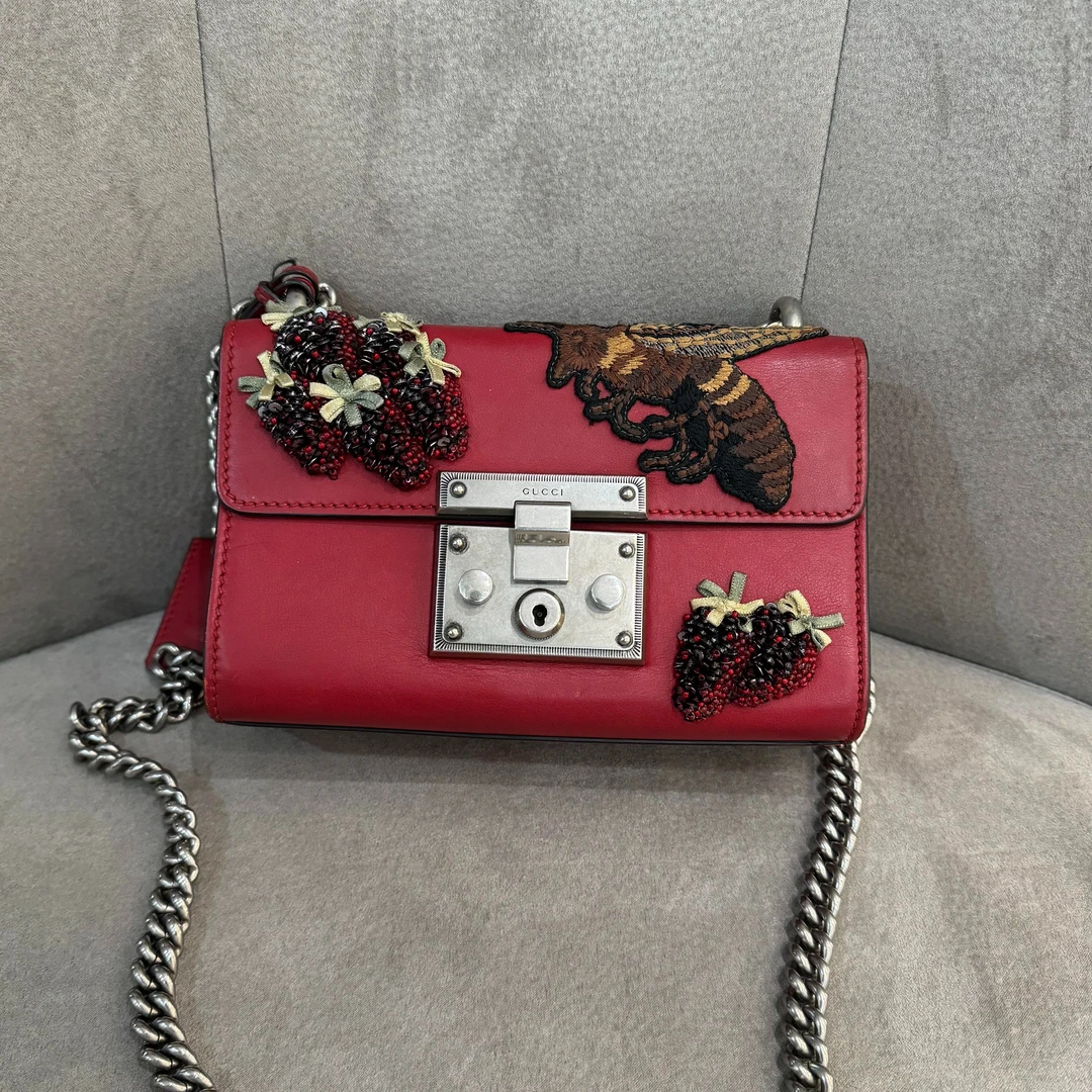 95新 GUCCI/古驰 月光宝盒 小号 刺绣 限款  /59932