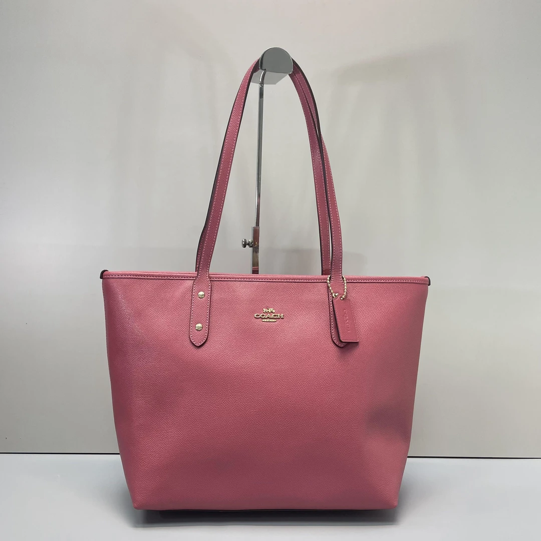 99新 COACH/蔻驰 媚姐/city30粉色托特包30x26x14cmF100508