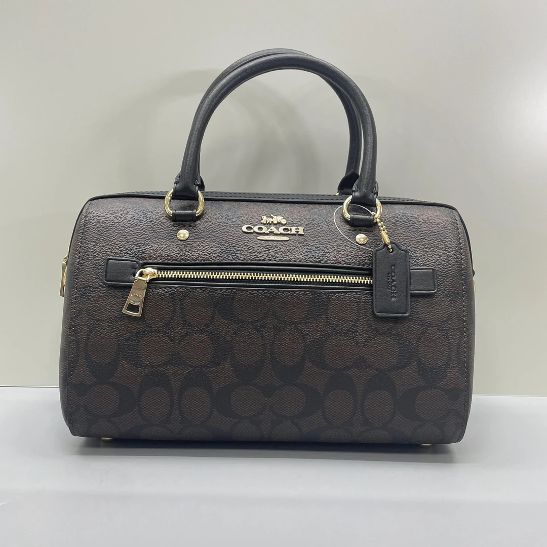 99新 COACH/蔻驰 小林/黑色老花大波士顿26*17*13cmZ111902