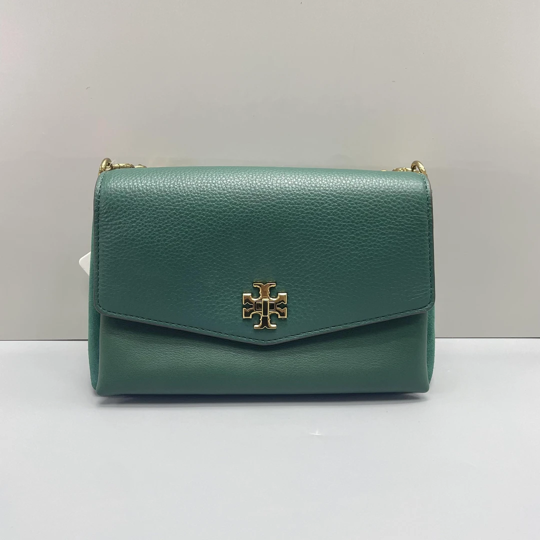 95新 Tory Burch/汤丽柏琦 Kira绿色斜挎包23x15x8cmL071612