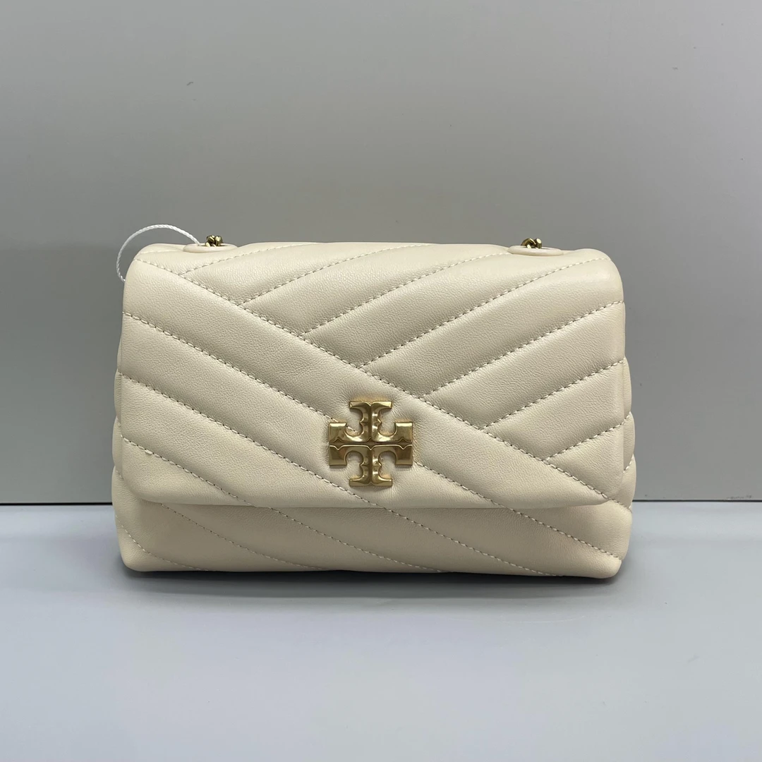 95新 TORY BURCH/汤丽柏琦 kira白色小号链条包18x12x6cmSL080613