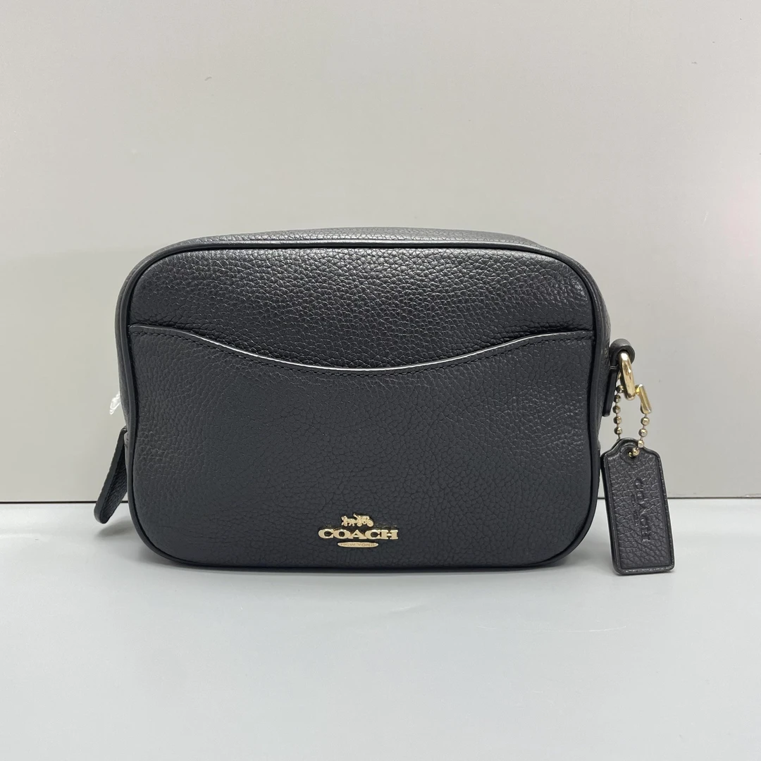 95新 COACH/蔻驰 黑色小相机包17x12x6cmL081705