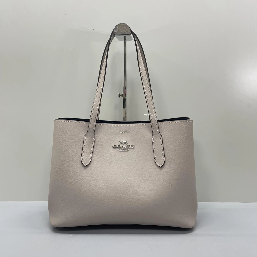 95新 COACH/蔻驰 小林/avenue灰色托特包32*24*13cmA041802