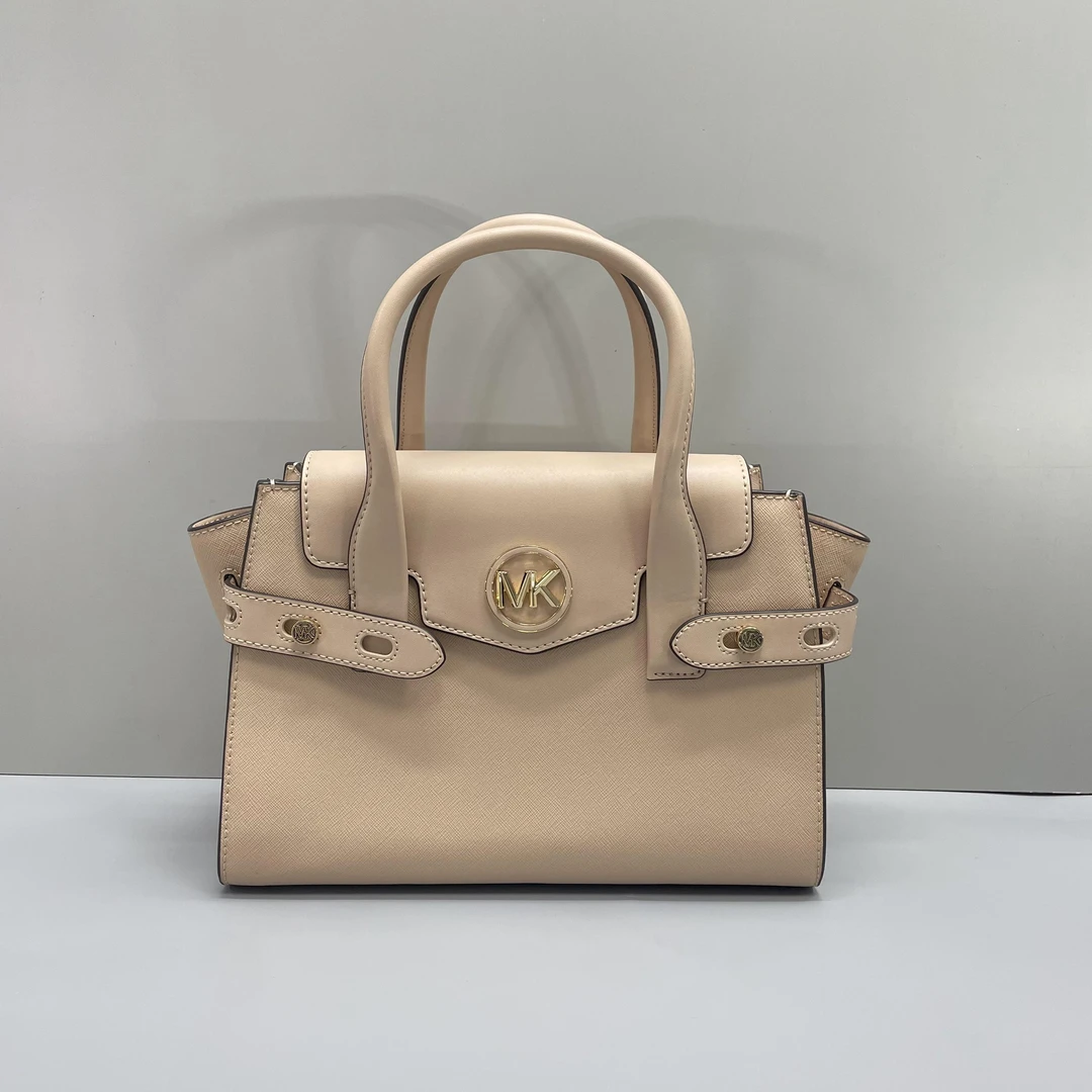99新 MICHAELKORS/迈克高仕 小林/裸色手提包27*19*11cmA060902