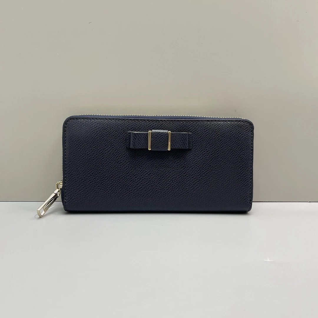 90新 COACH/蔻驰 小林/蓝色长款钱包20*10*2cmA061917