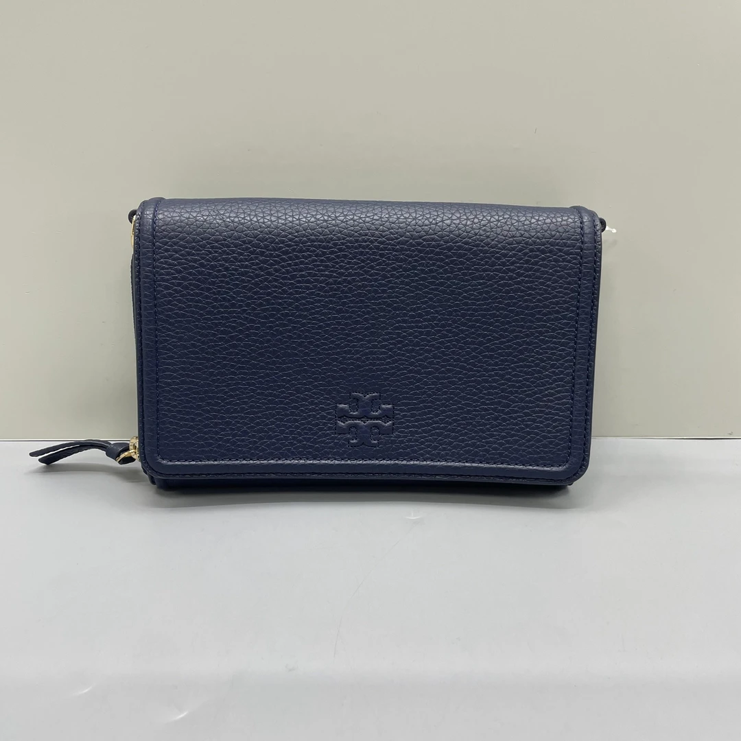 95新 Tory Burch/汤丽柏琦 宝蓝色小斜挎包20X16X3cmK120707