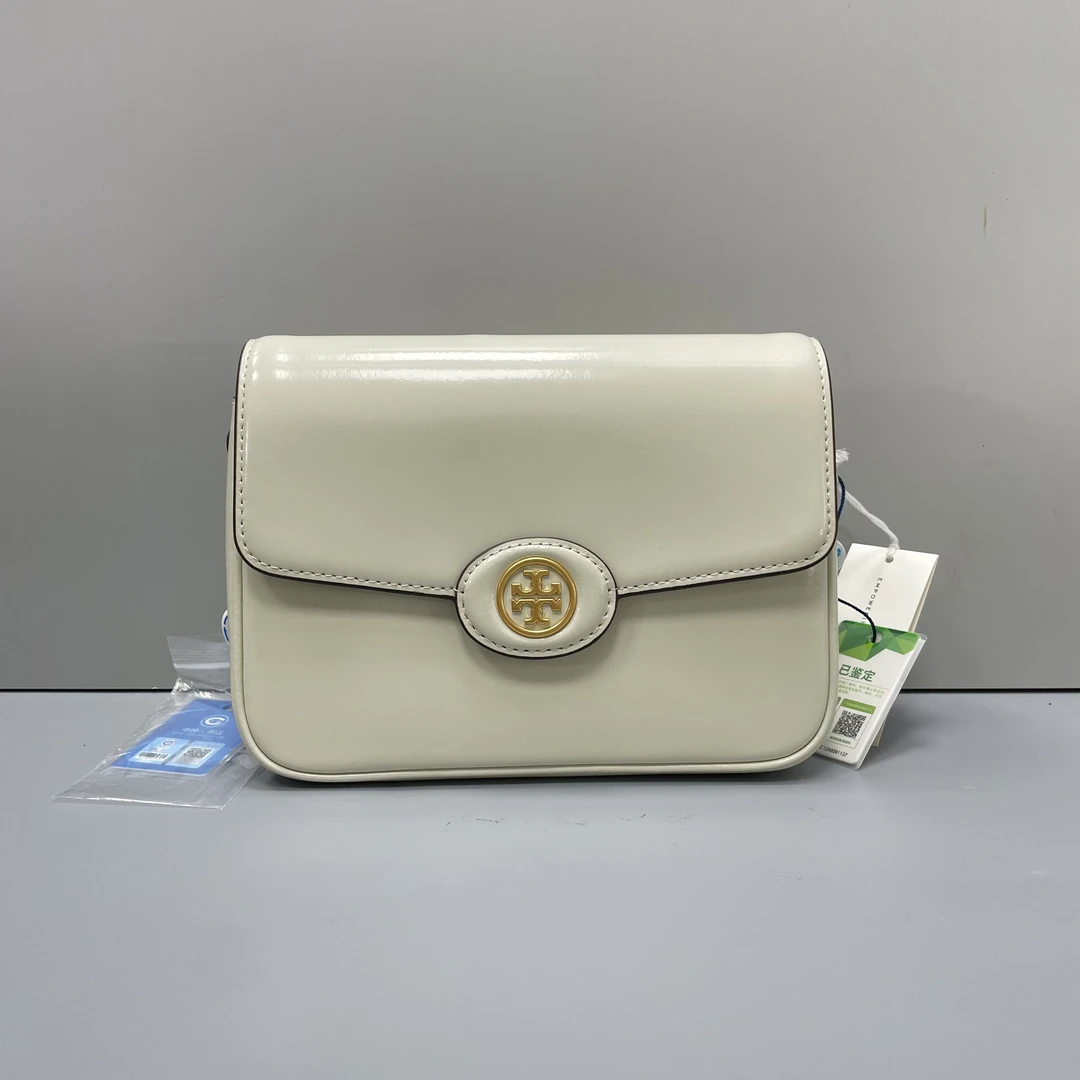 99新 TORY BURCH/汤丽柏琦 robinson白色豆腐包21x16x6cmSL102010