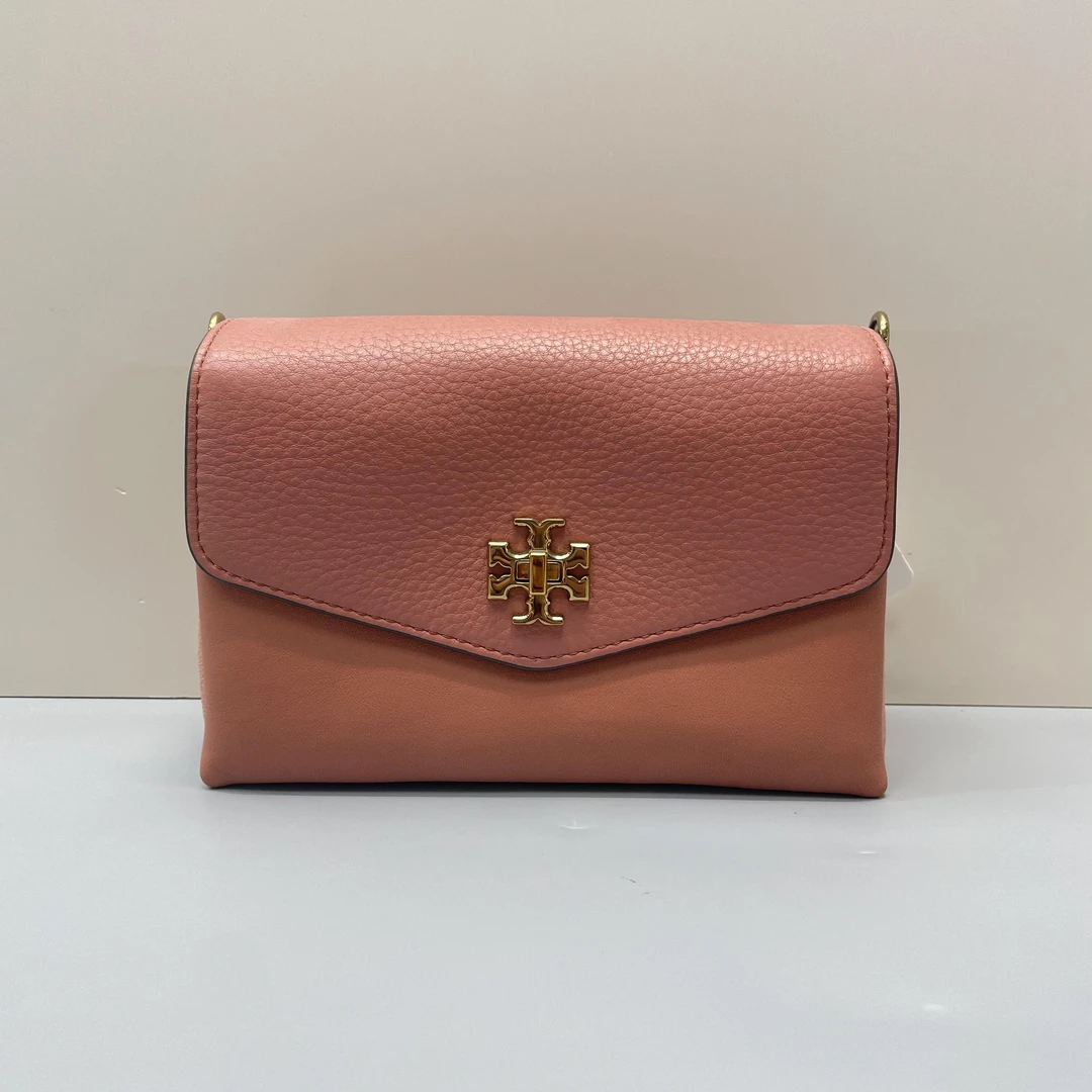 95新 Tory Burch/汤丽柏琦 Kira珊瑚红小链条包20X12X6cmL063012