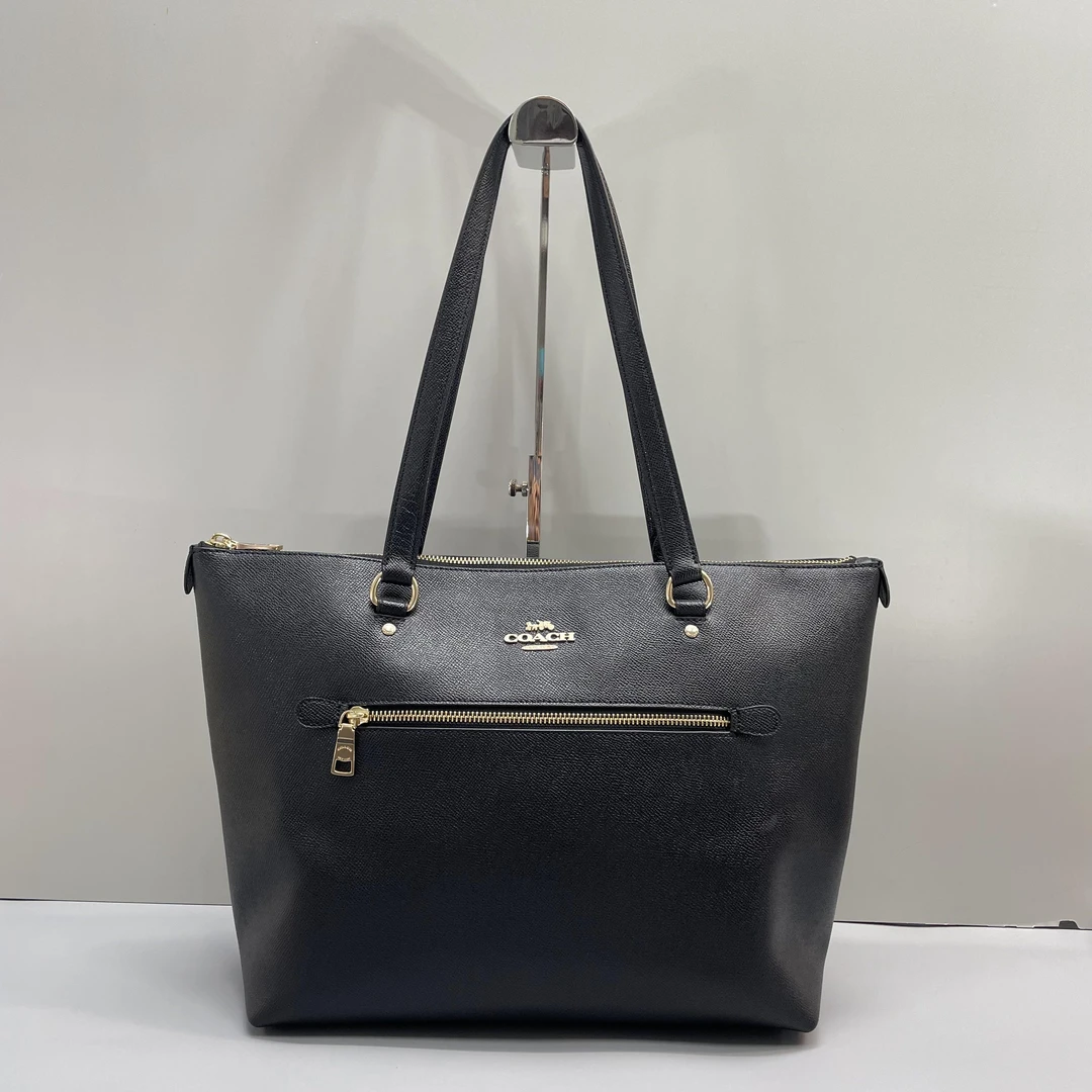 95新 COACH/蔻驰 小林/gallery黑色托特包32*28*14cmA062709