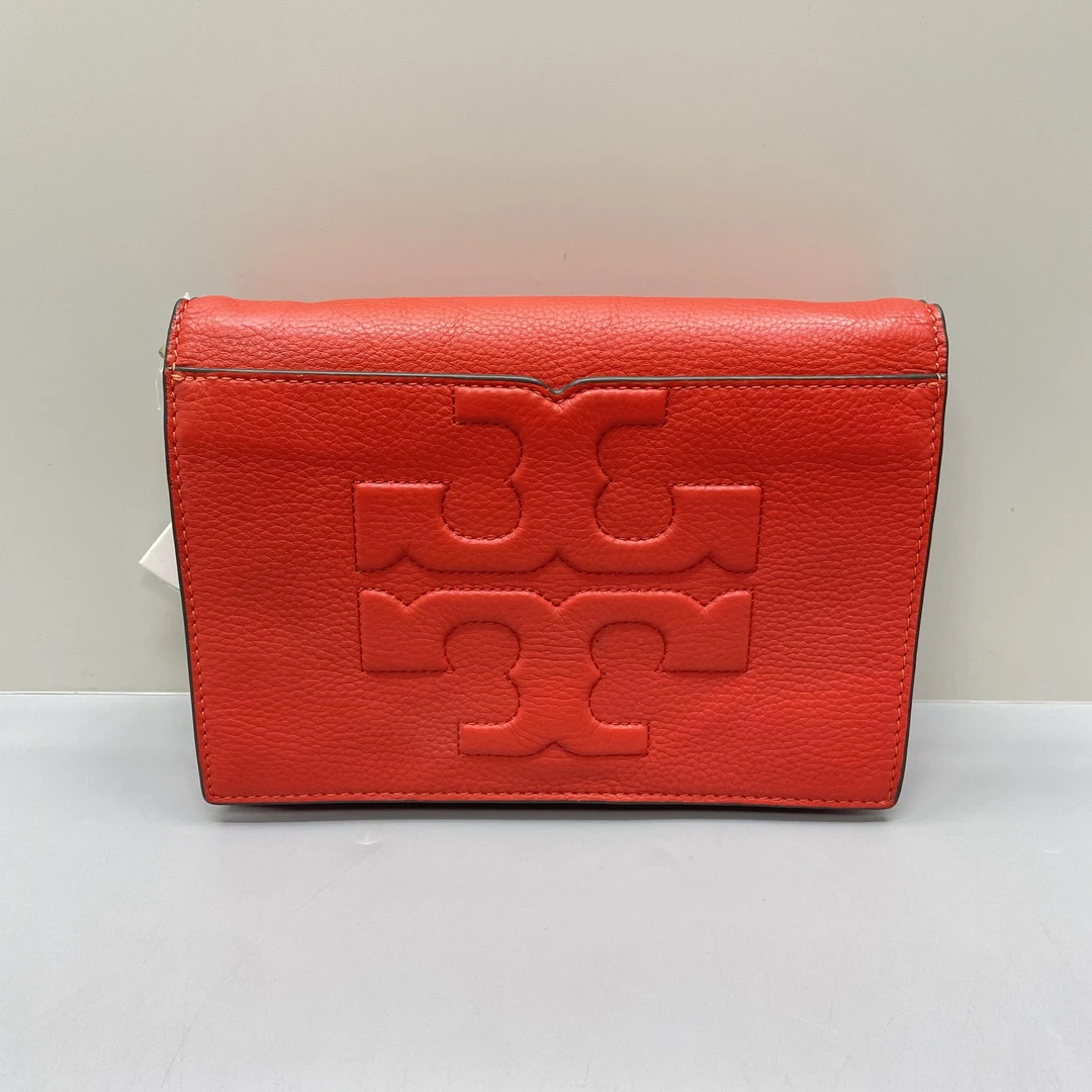 95新 Tory Burch/汤丽柏琦 橘红色斜挎包21X15X4cmL011405