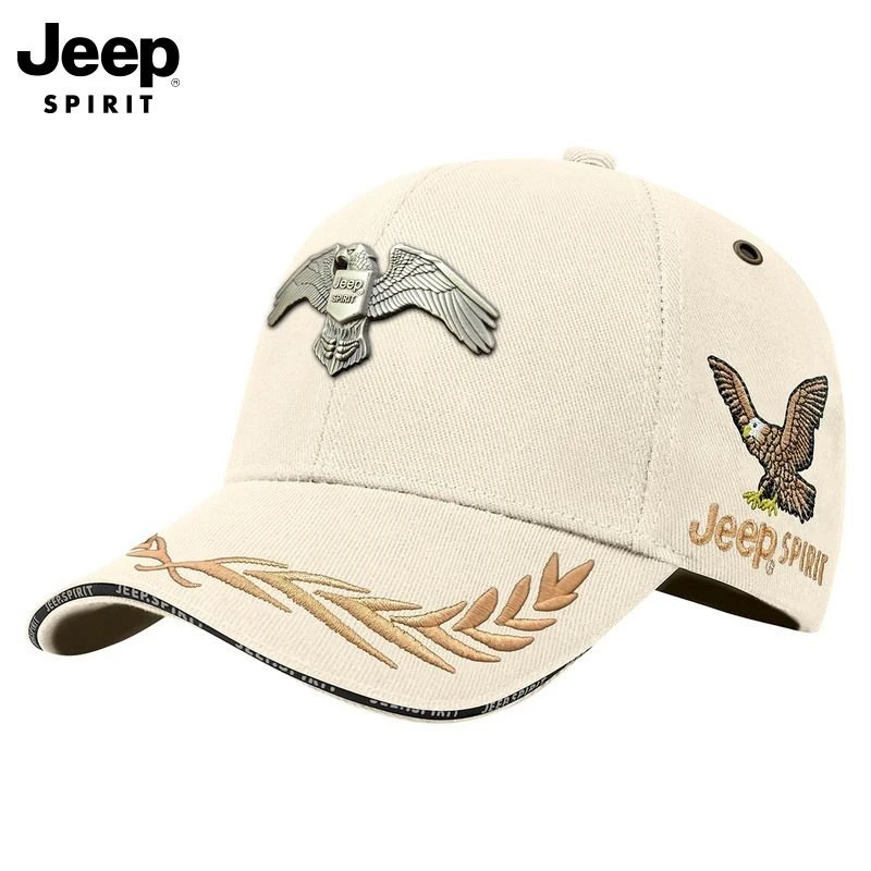 JEEP吉普不褪色秋季帽子男女四季款棒球帽硬顶冬季加厚保暖鸭舌帽