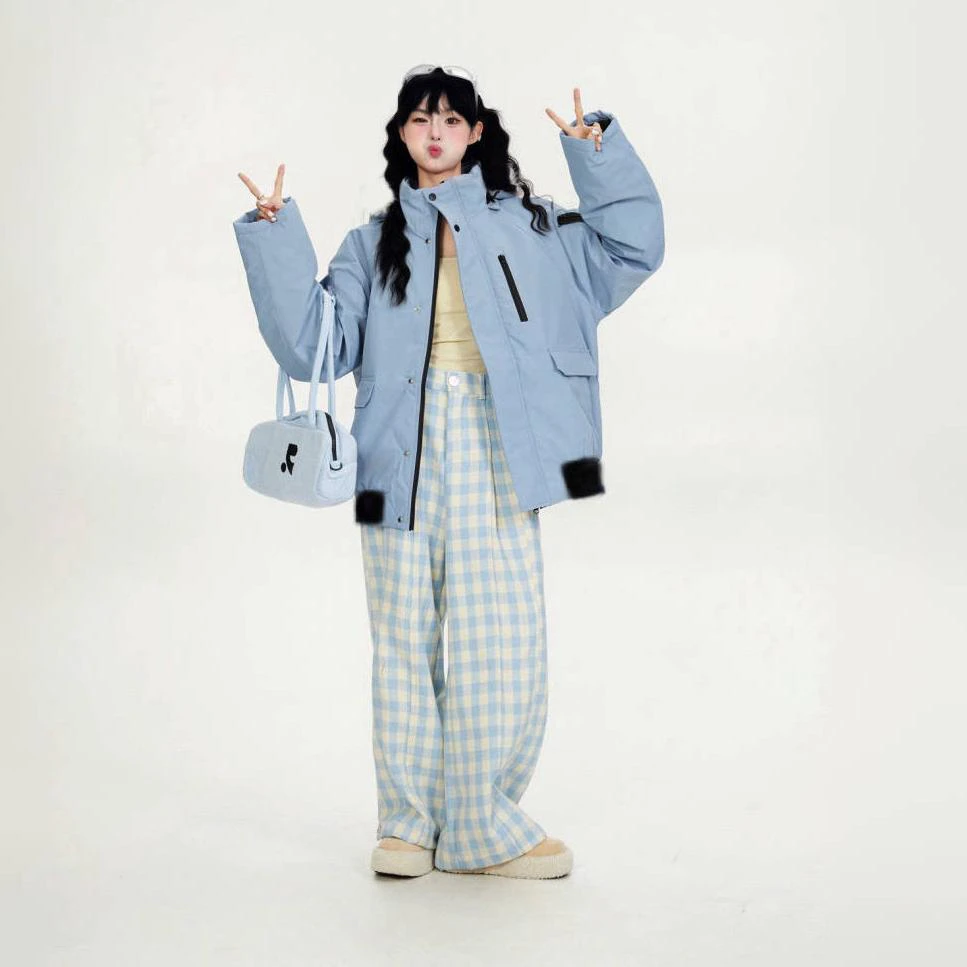 90128实打实老品 牌的羽绒冲锋衣 防风防水不钻 毛工装羽绒外套