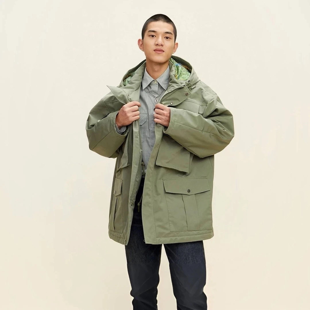 9271帅酷多金～秋冬夹棉工装多口袋冲锋衣加厚冬季外套百搭