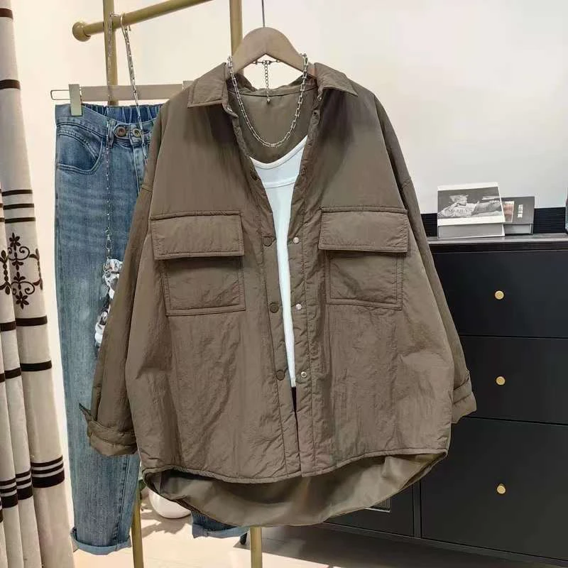 90293通勤简约双口袋夹棉Polo领衬衫