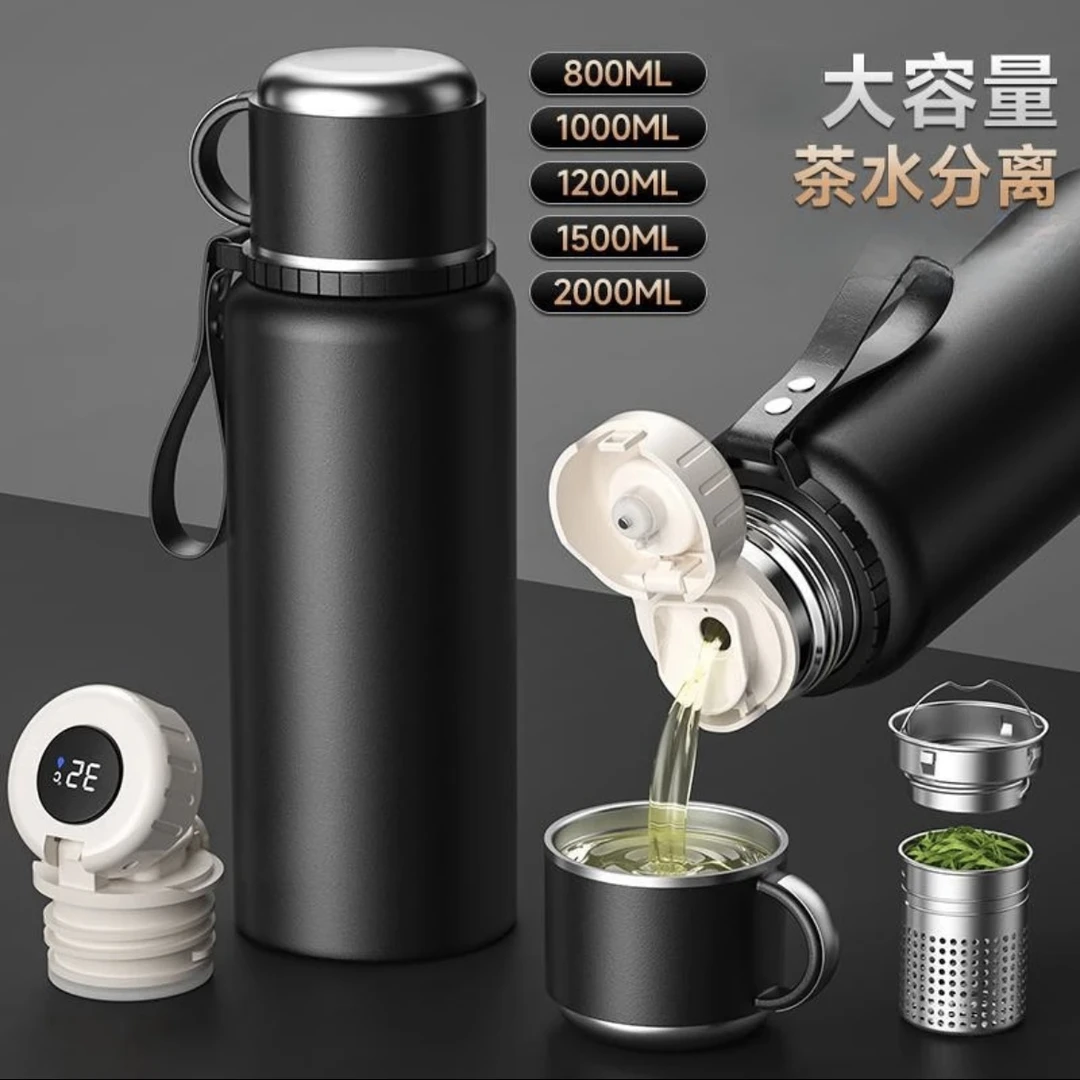 高档泡茶保温杯大容量真空316不锈钢保温壶商务户外大号超大水杯