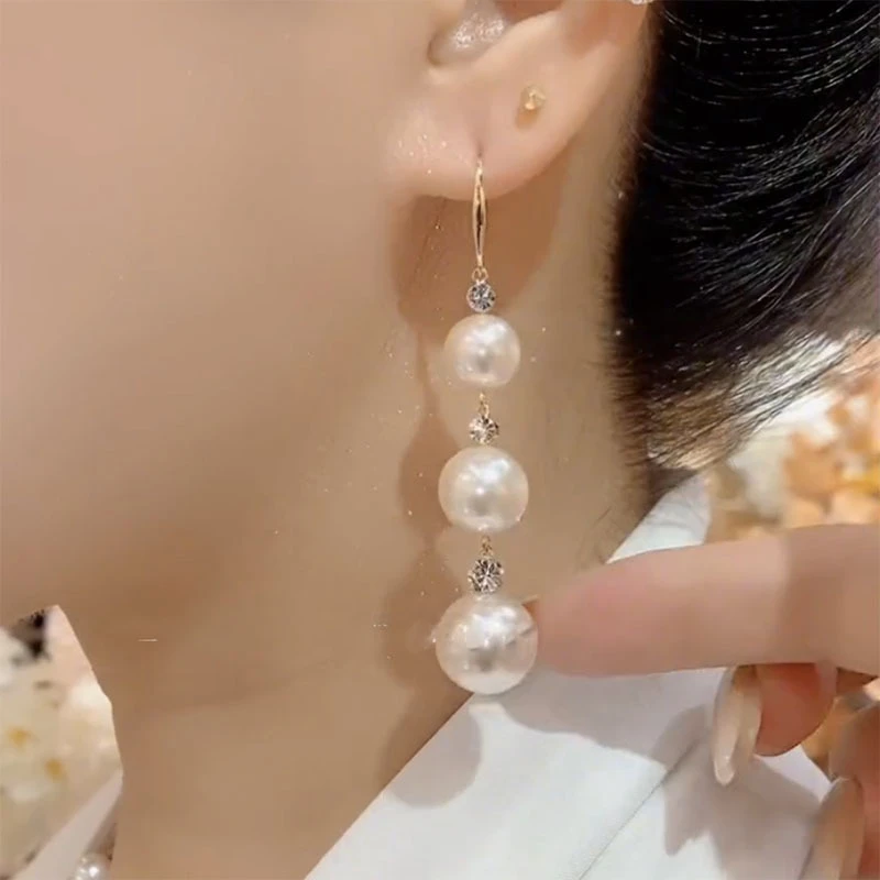 铜合金耳饰 【045】时尚长款轻奢小众设计流苏耳钩气质百搭款耳饰女