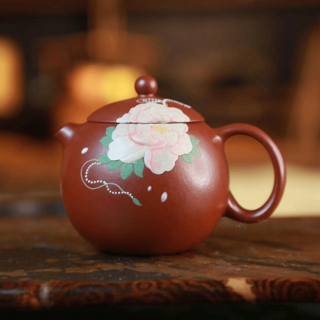 【师师茶】珐琅彩手工紫砂壶