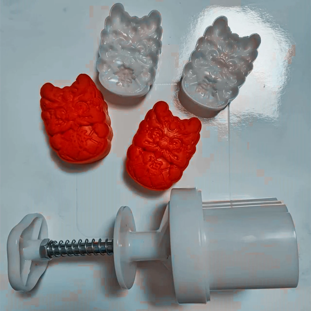 中国风福龙烘焙模具2024龙年福字发字月饼手压模具50g立体蛋糕模