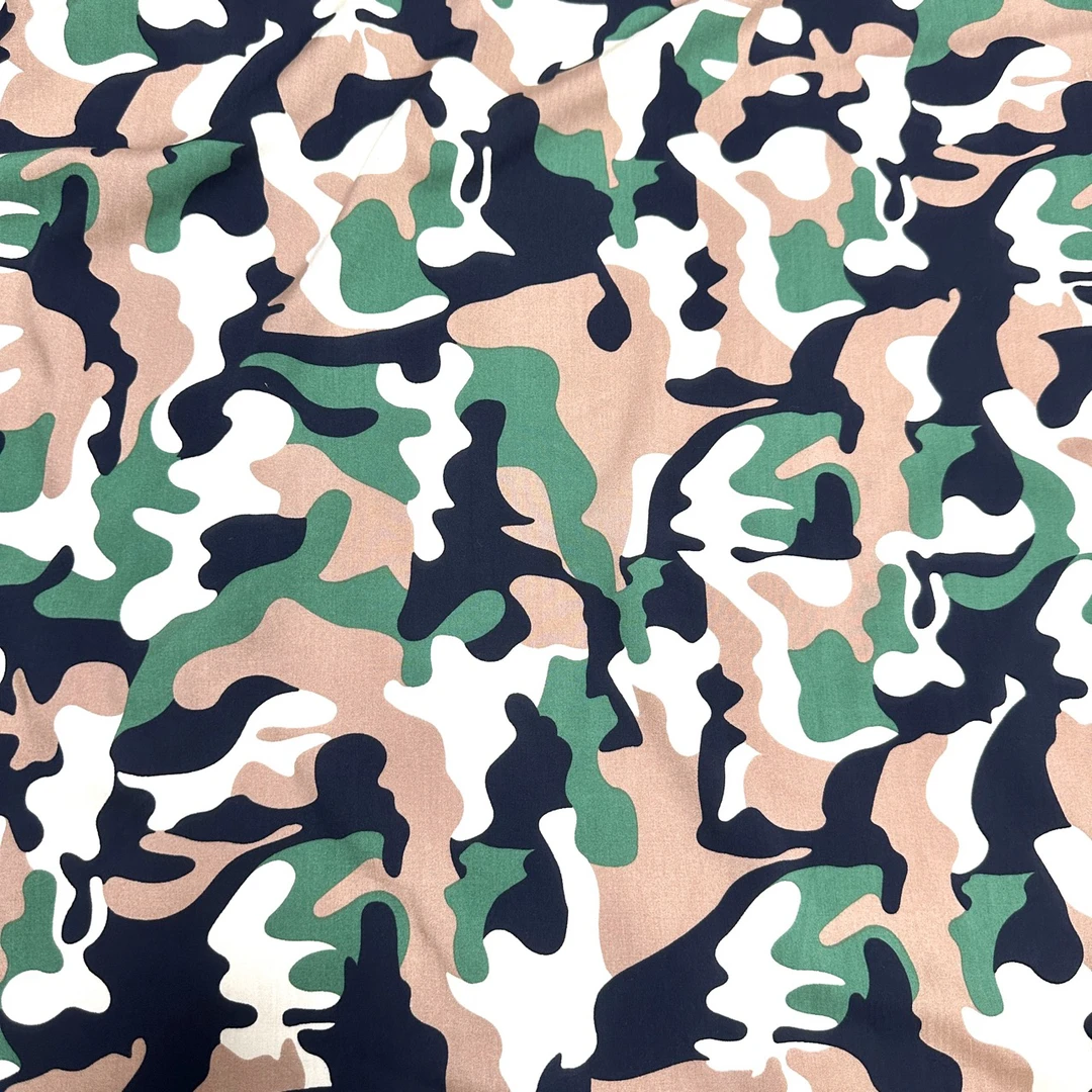 【2件起拍】现货40支迷彩卡通图案男童棉绸面料不支持退换货