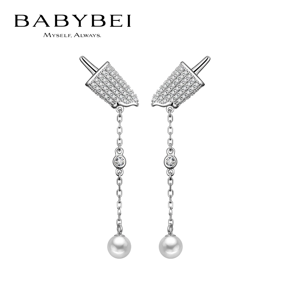 BABYBEI/初贝 925银耳饰 冰淇淋耳坠贝珠精致百搭气质创意设计