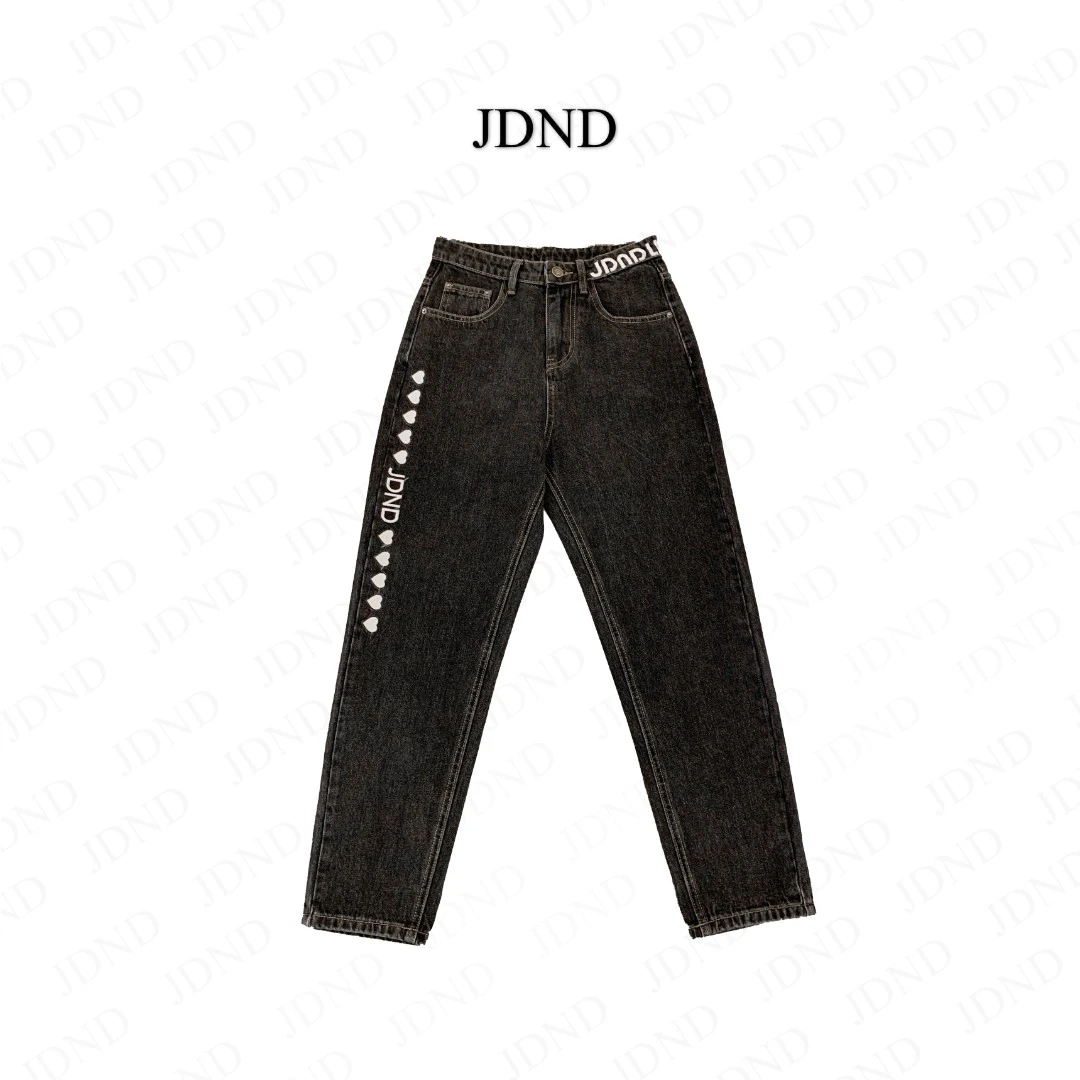 今日新品 轩羽品牌原创桃心刺绣牛仔裤99083166