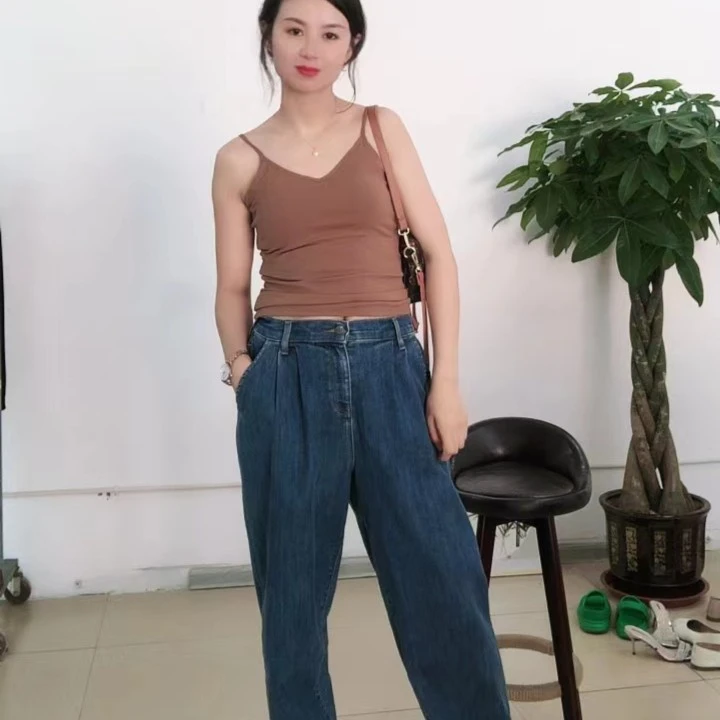 [陈姐优选]228款蓝色牛仔老爹裤