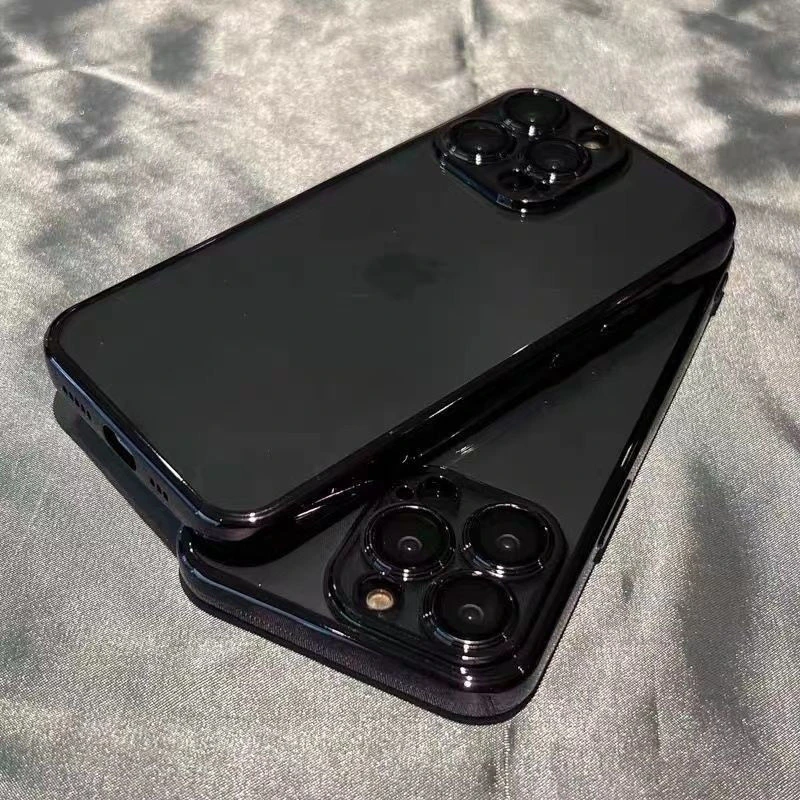 新款苹果14promax电镀超薄手机壳iPhone13防摔软壳12自带镜头膜
