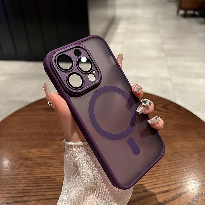 高级感磁吸苹果13手机壳iPhone14promax肤感磨砂12/11全包镜头膜