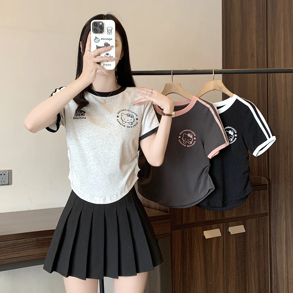 2024大码女装新款休闲百搭气质时尚kitty猫T恤