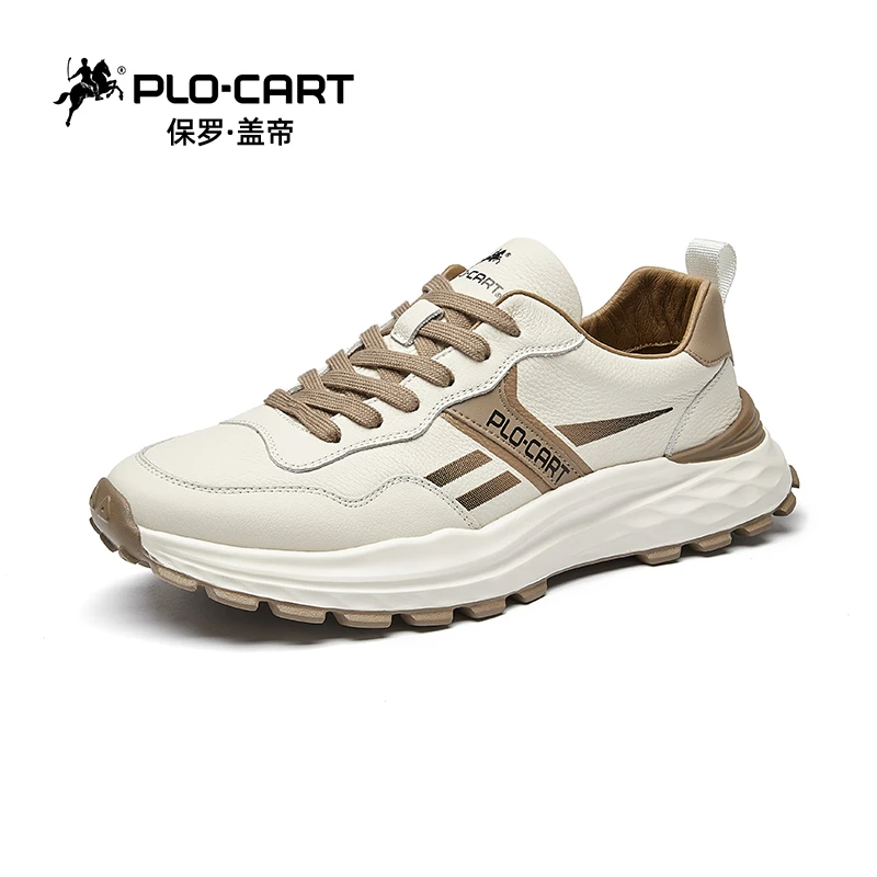 保罗盖帝男鞋2025新款秋冬季男士真皮阿甘鞋子男运动鞋休闲鞋潮流
