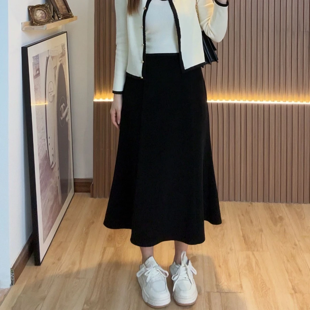 【青苍】花老爷秋冬新款厚款鱼尾裙HLY3058