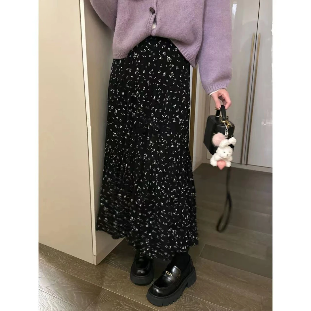 （半身裙）【小巧定制】XQ2242秋季新款碎花半裙大码女装