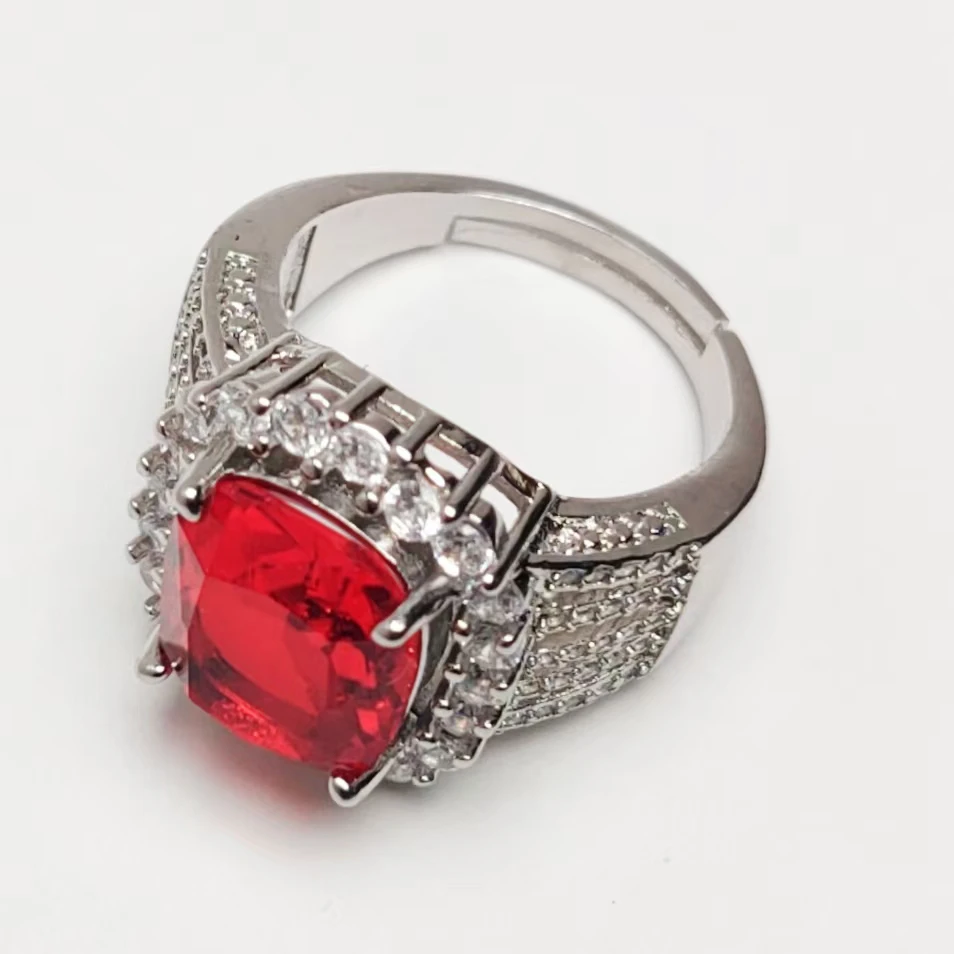 戒指【红色】流光溢彩红色戒指-8151