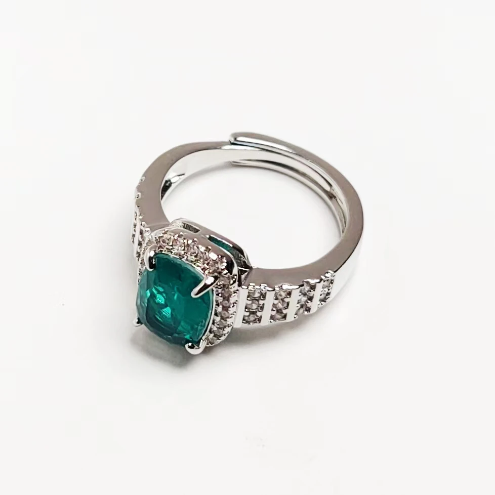 戒指【蓝色】优雅绝伦绿色戒指-395