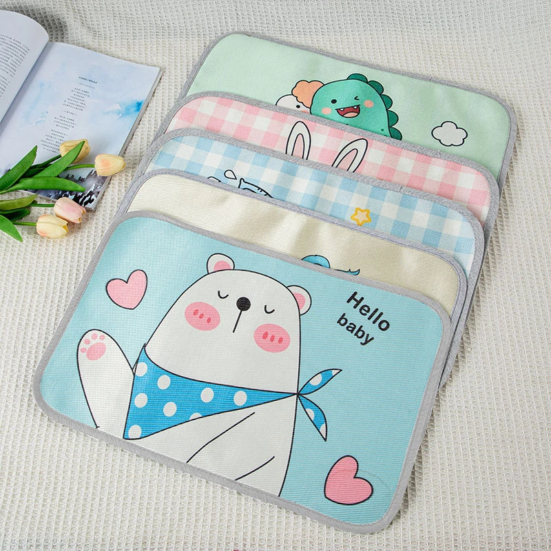 【凉感】夏季儿童冰丝枕套可水洗折叠枕头套凉爽可爱卡通枕芯llq