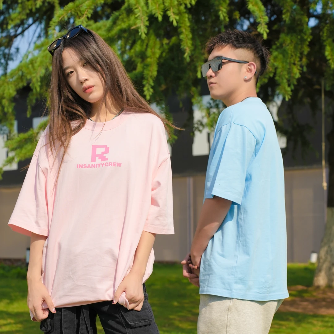 热极InsanityCrew 马赛克休闲印花短袖T恤男女同款