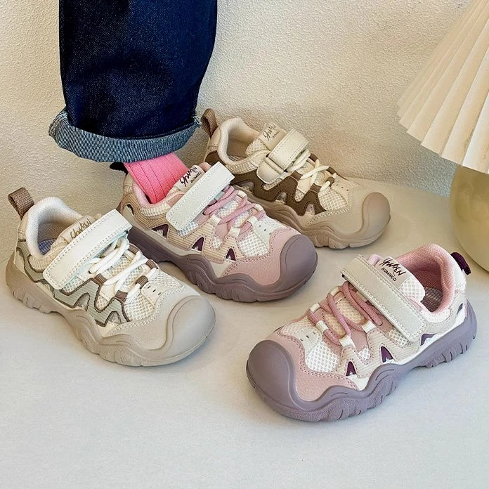 ABC女童运动鞋四季新款韩版网面透气休闲鞋中大童户外防滑登山鞋