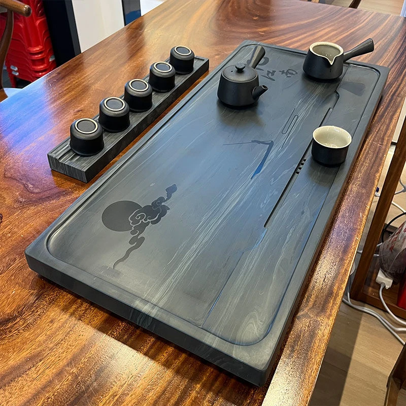 天然整块皇庭玉石茶盘干泡可定制嵌入式下沉式办公客厅家用泡茶盘