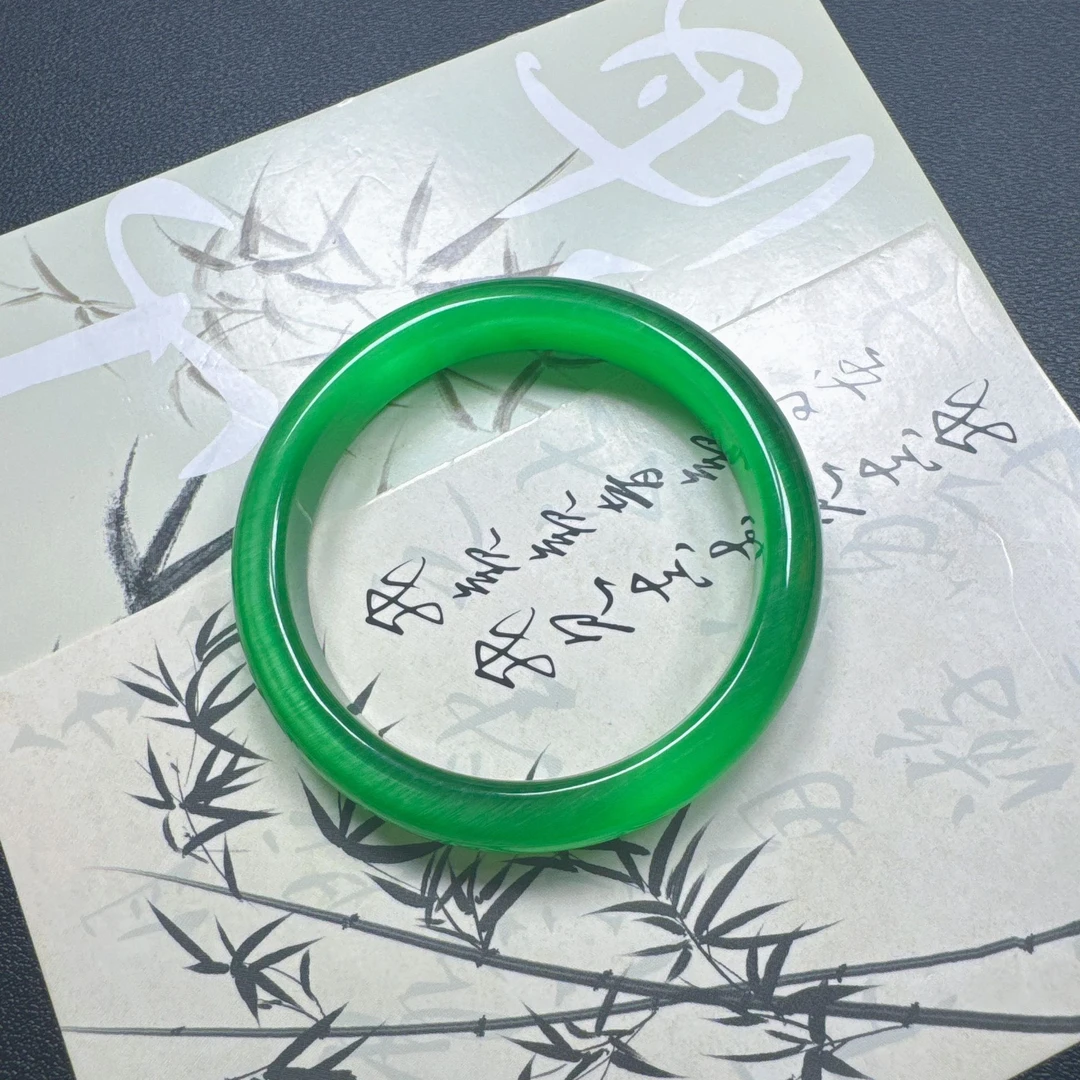 手镯 帝王绿时尚百搭经典女款手镯56圈口