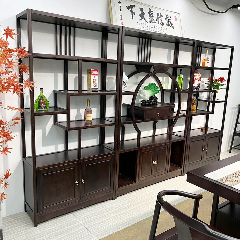 【乌金木】新中式多宝阁置物博古架