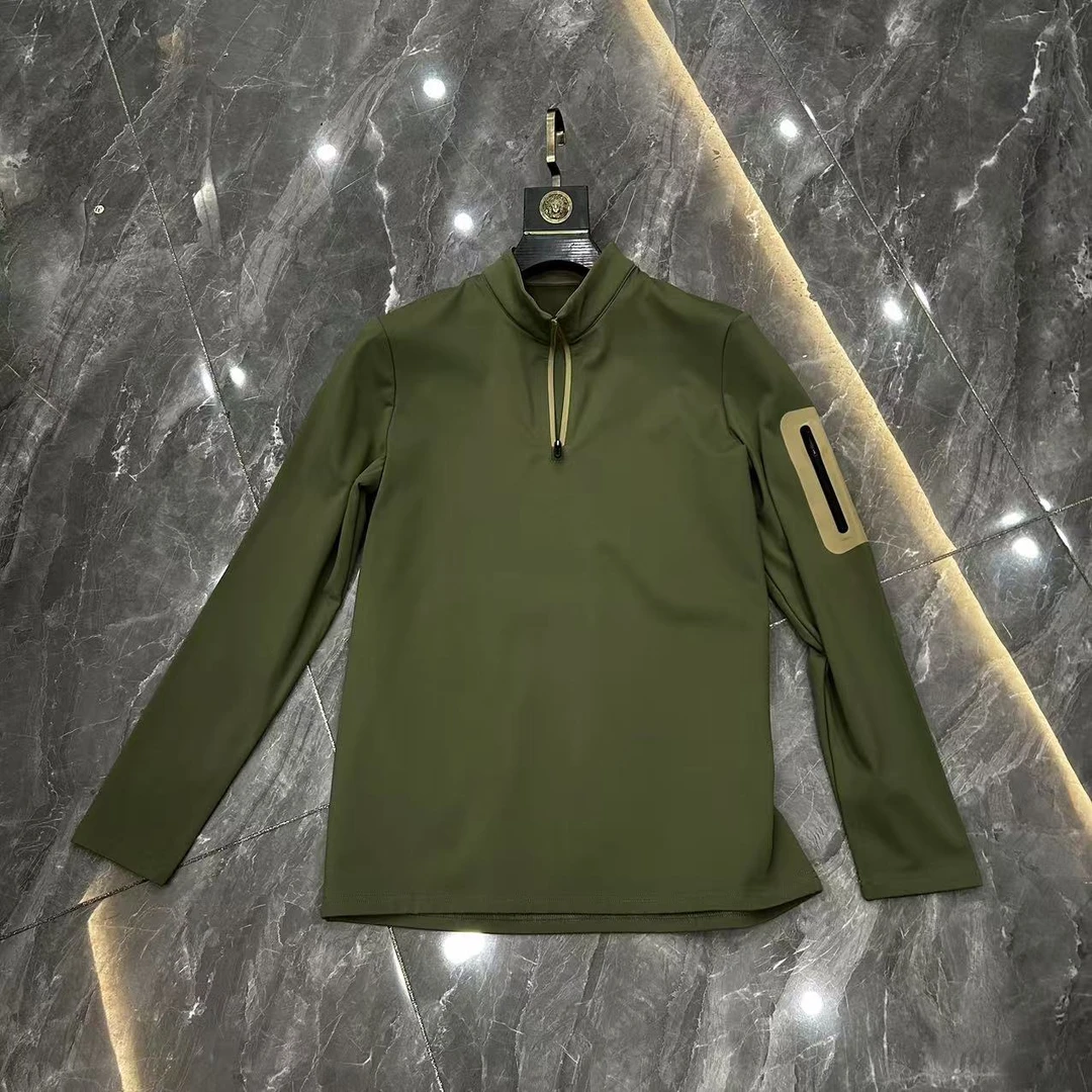 拉链立领男士长袖打底衫时尚休闲百搭户外上衣-021