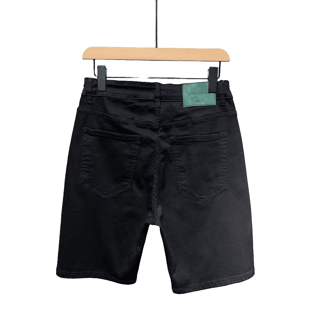 【夏季薄款五分牛仔裤】男士夏季弹力时尚修身水洗短裤-7220