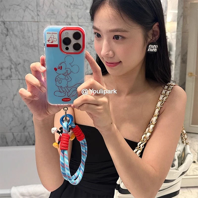 卡通米奇苹果15promax手机壳iPhone14全包式13潮款12简约11爆款xs